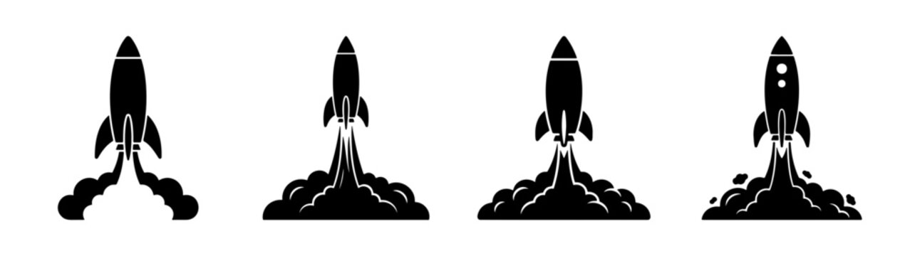 Explore space travel with rocket launch illustrations and spaceship vector graphics for design projects