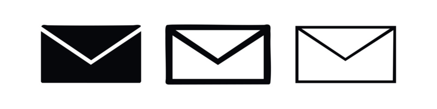 Traditional Mail Envelope Icon Collection for Business Correspondence and Email Marketing