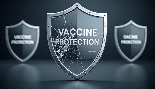 Vaccine protection shield glass crack