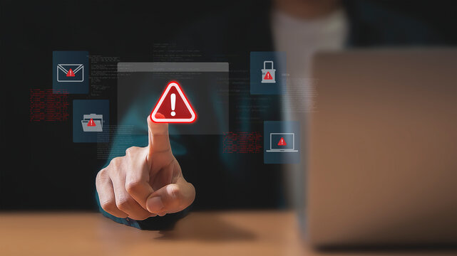 Page not found 404 error warning on laptop screen. Internet connection failed. Broken website concept. Digital communication problem.