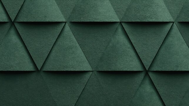 Geometric Dark Green Pattern Featuring Triangular Shapes on Textured Background for Modern Design Projects