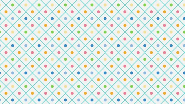Pastel Polka Dot Diamond Pattern Seamless Loop Animated Background Cheerful Geometric Design