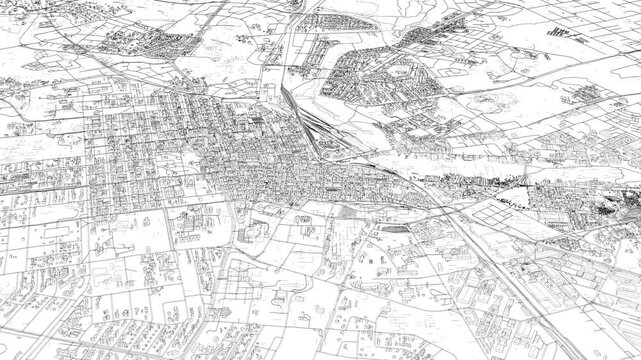 3D looped animation of city - Harare Zimbabwe