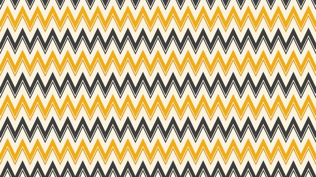 Seamless chevron pattern background in warm yellow charcoal and cream colors dynamic zigzag