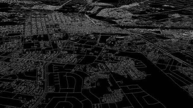 3D looped animation of city - Harare Zimbabwe