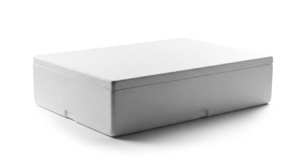 Fototapeta premium A Simple White Rectangular Box on a White Background.