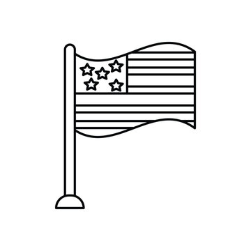 American Flag icon clean and modern vector illustration
