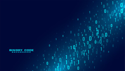 futuristic binary code tech concept background with light effect © starlineart
