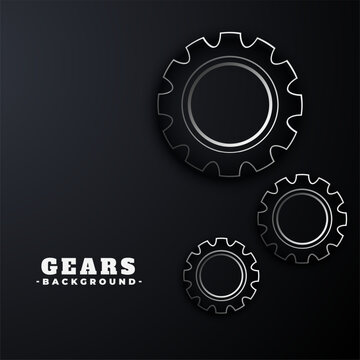 dark black rack and pinion wheel background a industry tool