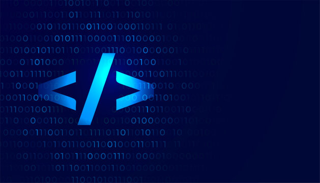 futuristic virtual binary code tech concept background design