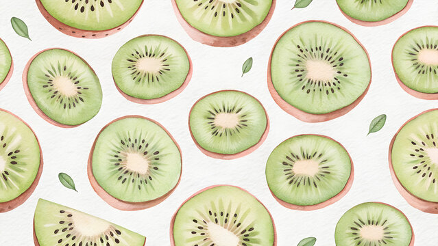 kiwi seamless pattern 