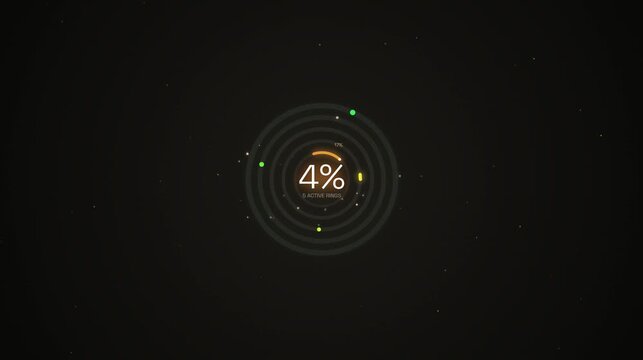Multi-Layer Circular Progress - Rotating Rings with Sunset Gradient Animation