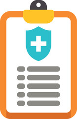Obraz premium Clipboard displaying a medical shield and patient information representing healthcare insurance