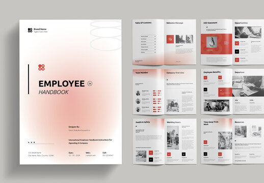 Employee Handbook Layout Design Template