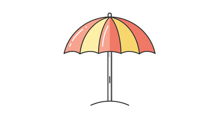 Obraz premium Summer Beach Umbrella - Sun Protection and Shade