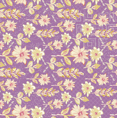 Obraz premium seamless floral design pattern textile print