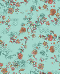 fabric design patterns or wallpaper for silk and cotton
