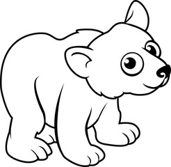 Fototapeta premium A polar bear cartoon character animal illustration