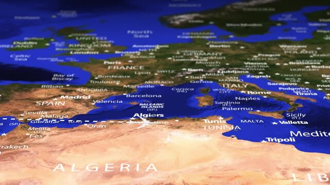 Flight From New York USA to Baghdad IRAQ with flag pins