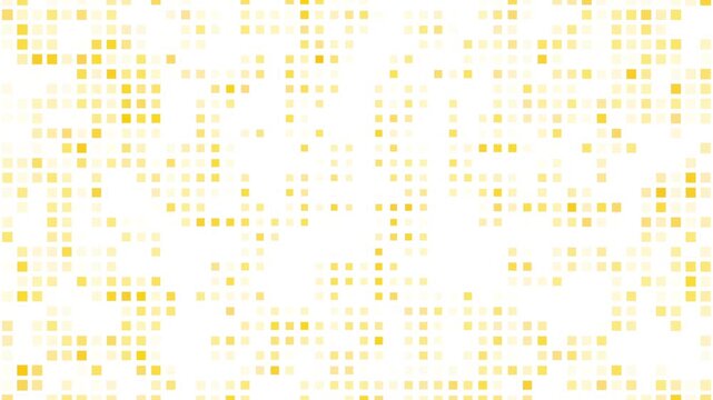 Premium **Golden Geometric Tile** Random Blinking on White Background Loop 4K