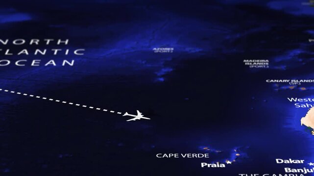 Flight From New York USA to Bamako MALI with flag pins