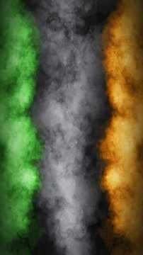 Indian flag 26 January abstract grunge texture, watercolor splashes motion background National Day on 15th August. greeting animation celebrating India. 3D 4K national holiday blessings and greetings.