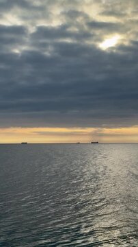 sunset over the sea