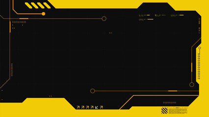 Abstract hi tech horizontal with cyberpunk style design background © Mooam