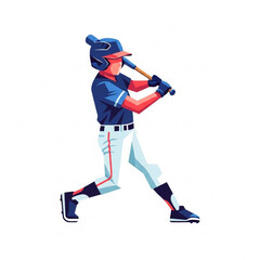 Obraz premium Young boy swinging baseball bat while wearing sports uniform 