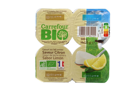 pack de 4 yaourts bio au citron de Carrefour