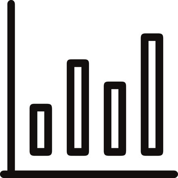 Data graph icon vector, analytics chart symbol, business statistics infographic element, modern flat design
