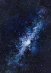 Obraz premium A space of the galaxy ,atmosphere with stars at dark background.