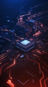 High Performance Server CPU Thermal Heat Flow high end processor light trails data flow thermal energy. Perfect for server farm infrastructure, hardware cooling, high performance computing 3D