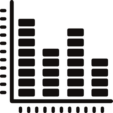 Data graph icon vector, analytics chart symbol, business statistics infographic element, modern flat design