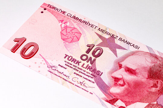 Banknote 10 Lirasi Turkey. Paper Money of Turkey.