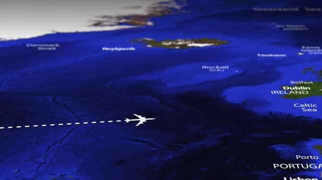 Flight From New York USA to Brussels BELGIUM with flag pins