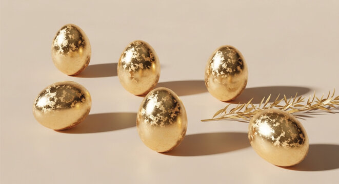 easter golden eggs 