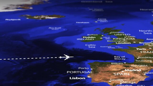 Flight From New York USA to Budapest HUNGARY with flag pins