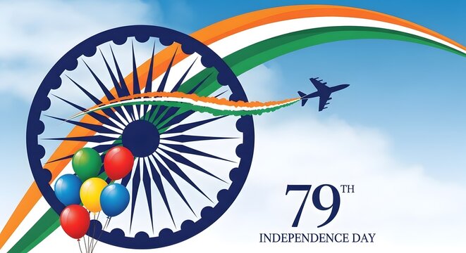 Celebrating india's 79th independence day with vibrant national pride