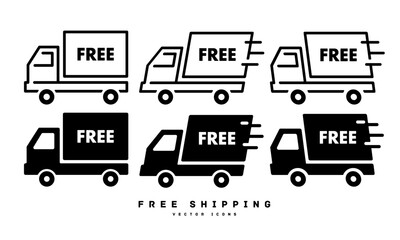 Obraz na płótnie Canvas シンプルな送料無料のアイコン FREE ベクターイラスト