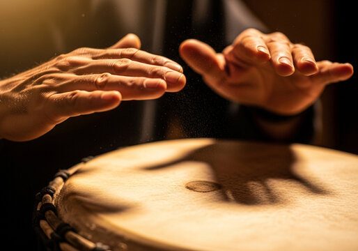 Hands receiving traditional healing energy on bare back in warm light