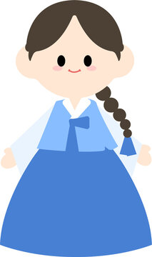 Hanbok Korean Traditional Clothes Chibi
