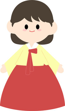 Hanbok Korean Traditional Clothes Chibi