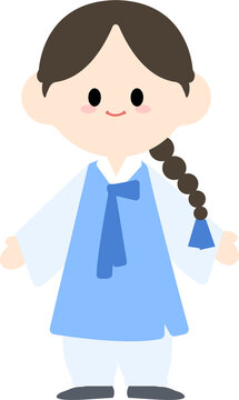 Hanbok Korean Traditional Clothes Chibi