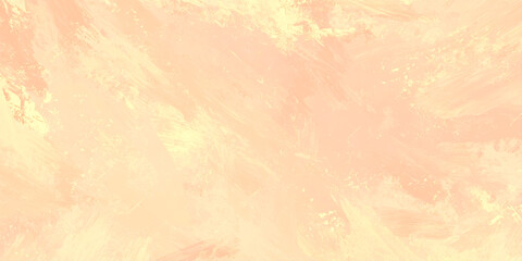 Fototapeta premium Soft peach and yellow abstract background with textured brush strokes and smudges for design and artistic projects