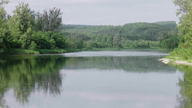Southern Urals in summer: the Yuryuzan mountain river.