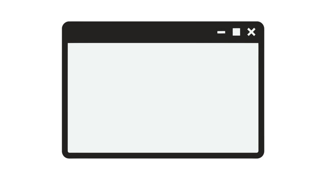Simple Black and White Browser Window.