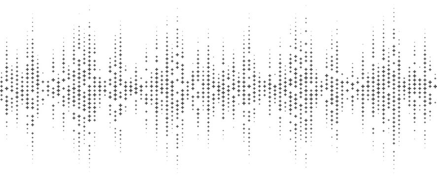 Cross and plus abstract background. Border for hospital and pharmacy design. Geometrical shapes ornament.