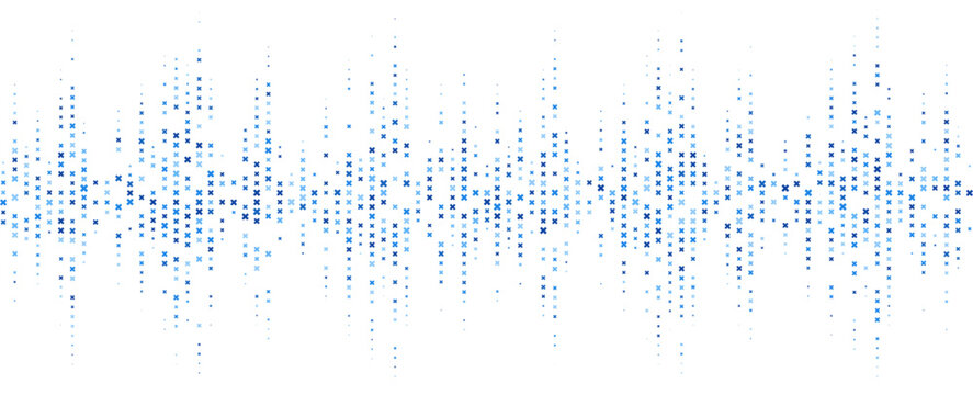Abstract halftone pattern with medical cross symbols. Geometric plus sign background with gradient effect for modern healthcare visual texture in blue tones. 