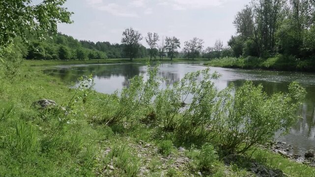 Southern Urals in summer: the Yuryuzan mountain river.